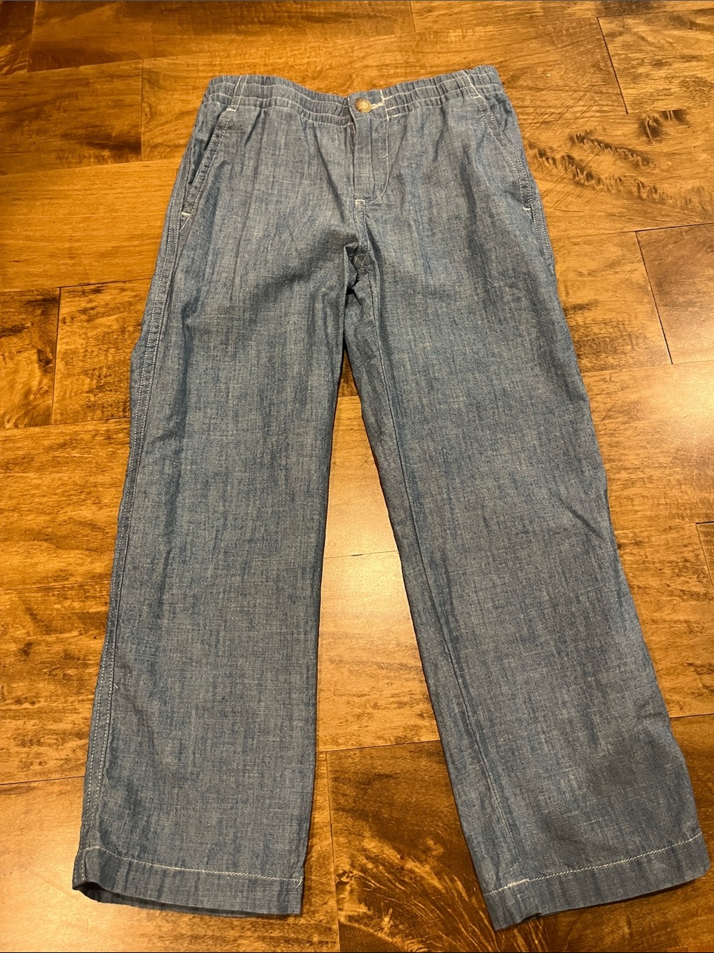 Polo by Ralph Lauren Boys Light Blue Chambray Casual Pants